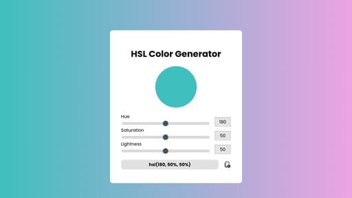 HSL Color Generator